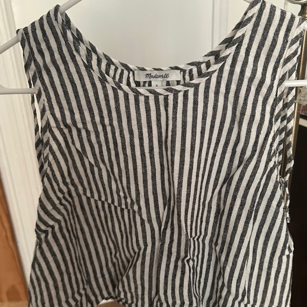 Madewell linen crop top